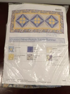 Kit de edredón de hilos de conexión para corredor de mesa de nueve parches curvos - Imagen 1 de 4