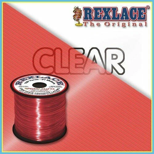 Clear Red Plastic Rexlace 100 Yards - Image 1 of 1