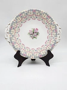 Vintage Queen Anne Royal Brautkleid Kuchenteller Griff Fine Bone China England - Bild 1 von 12