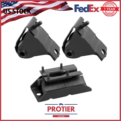 Engine Motor Mount Set 3pcs For 1993-1997 Jeep Cherokee Country - Image 1 of 4