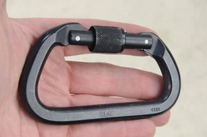 Mosquetón de bloqueo de tornillo SMC, D, 27KN, C263, negro táctico - equipo de escalada - Imagen 1 de 7