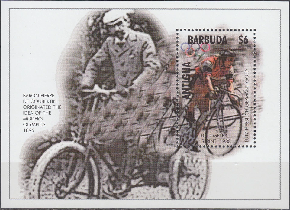 Antigua S/S Previous Olympic Gold Medal Winners 1995 MNH-6 Euro - Image 1 of 1