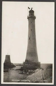 Postcard Eddystone Lighthouse rocks Cornwall nr Plymouth Devon early RP - Picture 1 of 2