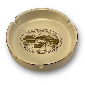 Village of Tobaccoville Doral Ceramic Cigarette Ashtray - Picture 1 of 7