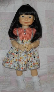 Kemper HAIKU Doll Wig 12/13" BLACK Long Straight Hair & Bangs FULL CAP (ESO) NWT - Picture 1 of 14