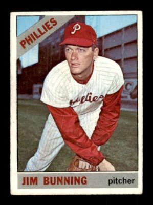 Jim Bunning 1966 Topps #435 en muy buen estado/en muy buen estado Phillies 557584 Foto 1 de 2