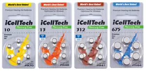 iCellTech batteries Air-Zinc Typ 10 13 312 675 auch für Hörgerät: Phonak - Bild 1 von 5