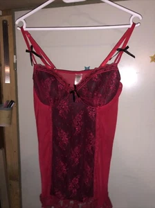 Unterkleid Negligée Gr. 36 / 85B BH Teen Damen Mode Rot Sexy Hot - Bild 1 von 3