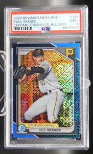 Paul Skenes - 2024 Bowman Chrome Prospects 122/150 Mega Blue Refractor - PSA 9 - Picture 1 of 3