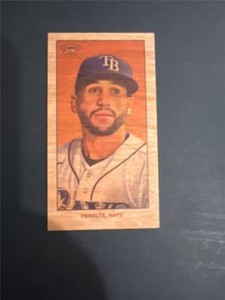 2022 Topps 206 Wave 4 Wood Paper Stock #91 David Peralta Rays 20 Made