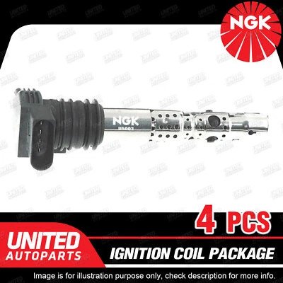 4Pcs NGK Ignition Coils Pack for Audi A3 8L A4 B6 B7 S3 TT 8N DOHC TMPFI 20V - image 1 of 3