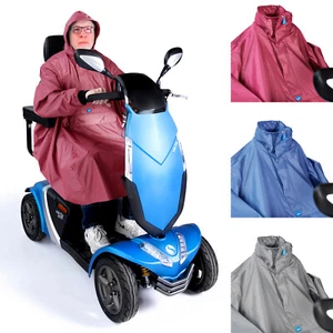 Mobility Scooter Rain Cape Water Resistant Hooded Poncho Cover Kozee Komforts - Picture 1 of 10