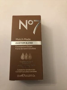 Boots No7 Match Made Custom Blend Foundation Drops Chestnut 15ml - Picture 1 of 3