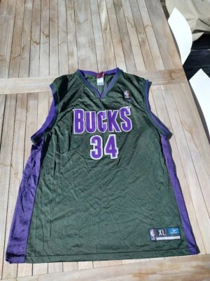 Vintage Reebok NBA Milwaukee Bucks Ray Allen #34 Jersey RARE - Image 1 of 4