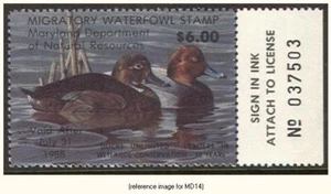 D2K Maryland Duck Stamp 1987 $6.00 mint w/tab - Picture 1 of 1