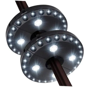 Luces de paraguas de patio a pilas (paquete de 2) 3 modos de brillo inalámbrico 28 - Imagen 1 de 7