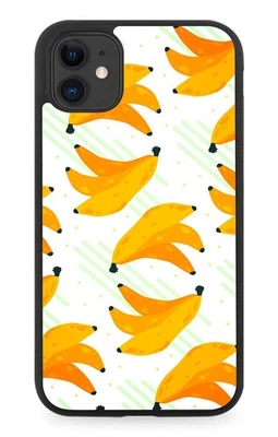 Banana Fruit Pattern Rubber Phone Case Bananas Falling Shapes Cartoon J007 - Image 1 of 2