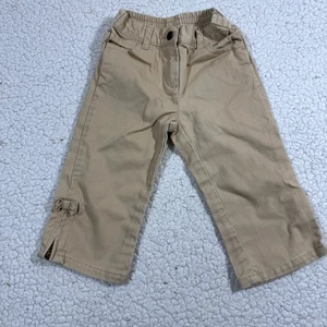 Janie and Jack Mädchen khaki Hose Kleinkind Größe 12-18 Monate Denim Reißverschluss Unterteil - Bild 1 von 5