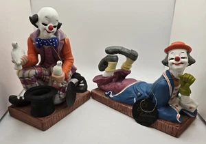 2 Vintage Tuscany Clown Figures - Picture 1 of 11