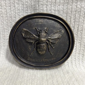 House Parts Inc. Entomology Bronze Oval Wall Plaque Bee Bombus Fervidus 🐝 - Picture 1 of 3
