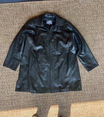 Винтажная черная кожаная замшевая куртка VERA PELLE размер XS Италия маленький - Изображение 1 из 4