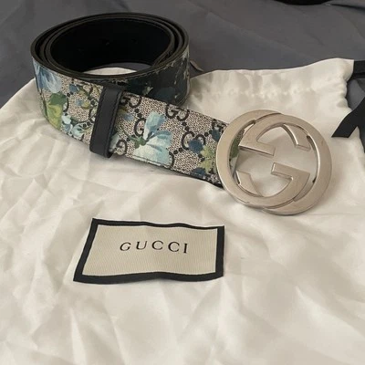 Cinturón Gucci Blooms 100 % auténtico 411924 talla 90/36 con bolsa para el polvo PVP £450 - Imagen 1 de 4