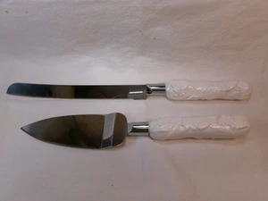 Vintage Harley Davidson Wedding Cake Knife and Server Set - Picture 1 of 4
