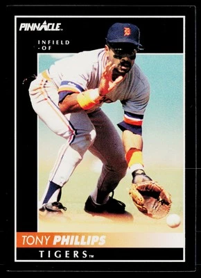 1992 Pinnacle #243 Tony Phillips Detroit Tigers - Image 1 of 2