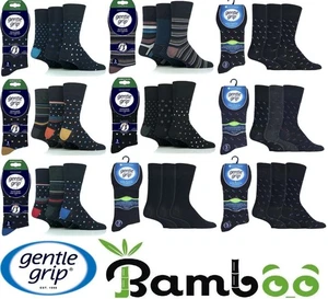 Mens Gentle Grip Bamboo Non-Binding HoneyComb Top Socks BMB-M (lot) All Sizes - Picture 1 of 21