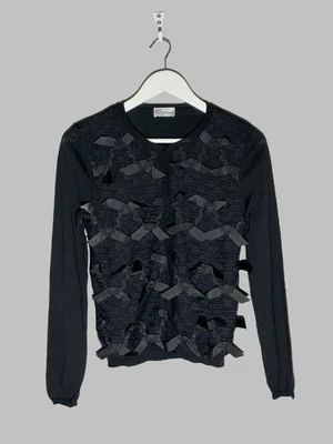 Red Valentino Button Front Wool Blend Cardigan Black  - Image 1 of 4