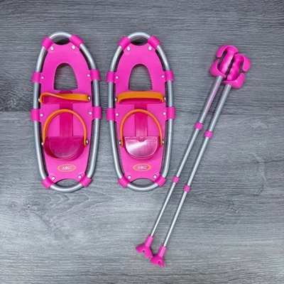 American Girl 18" Muñeca Deporte Invierno Raquetas de Nieve Conjunto con 2 Postes 2 Zapatos para Nieve Rosa Foto 1 de 4