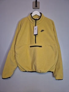 Nike NSW Club 1/2 Zip Polar Fleece Jacke Elemental Gold Herren Small Oversized - Bild 1 von 8