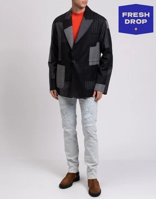 RRP€2020 DOLCE & GABBANA Patchwork Blazer IT46 US36 S Cashmere Angora Wool Blend - Image 1 of 4