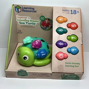 Juguete clasificador de formas de recursos de aprendizaje de tortugas marinas Seymour the Counting Shapes - Imagen 1 de 10