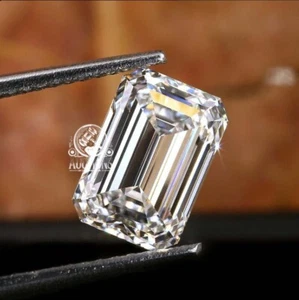 Lab-created Loose Diamond 1.05 Carat H / VVS2 Emerald Cut 6.9 x 4.8 x 3.3 mm R89 - Picture 1 of 9