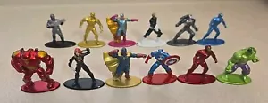 Jada Toys Avengers Hulk Iron Man Cap Nano Miniature Metalfigs Lot Of 12 Marvel - Picture 1 of 2