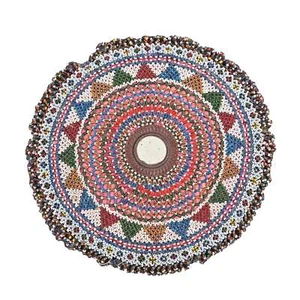 Motivos de estrellas perlas bordado a mano cuentas multicolores trabajo colgante de pared - Imagen 1 de 6