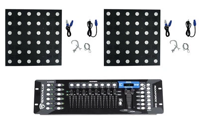 (2) Rockville STAGE MATRIX 36 RGB 6x6 Matrix DJ Blinder Lights+DMX Controller - Image 1 of 4