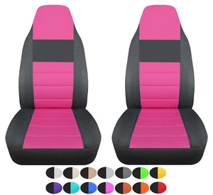 2 fundas delanteras de asiento de coche algodón 2 tonos lados carbón se adapta a 1989-1998 Geo Tracker - Imagen 1 de 24