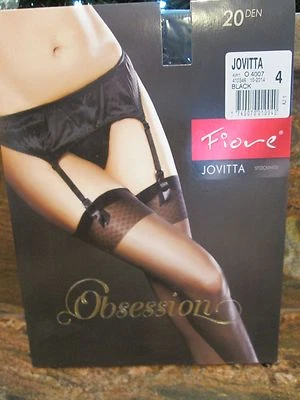 MEIAS DE LIGA FIORE JOVITTA DESIGN 3 TAMANHOS MEIAS EUROPEIAS FINAS PRETAS - Imagem 1 de 4