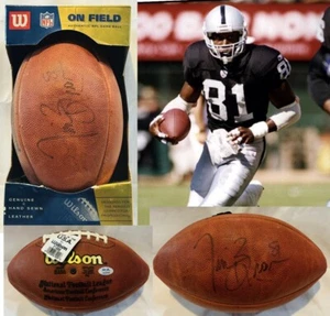 PSA DNA Tim Brown Signed ✍️ Wilson NFL Official Football NIB Notre Dame Raiders - Picture 1 of 7