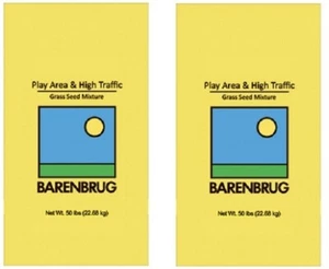 Barenbrug 13086 50 lb Bag Play Area & High Traffic Grass Seed - 2 Bags 100 lbs - Picture 1 of 3