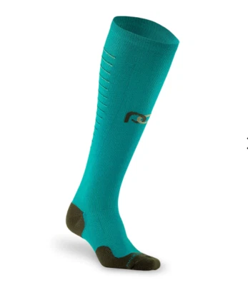Calcetines de compresión hasta la rodilla OTC Pro Compression Elite verde azulado nuevos sin etiquetas Foto 1 de 4