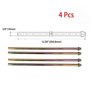 Colgador de escape de alambre recto universal de acero dulce chapado en zinc de 4 piezas - Imagen 1 de 5