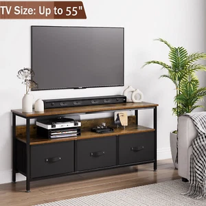 Dresser TV Stand Media Console Table Furniture for Living Room with 3 Drawers - Picture 1 of 22