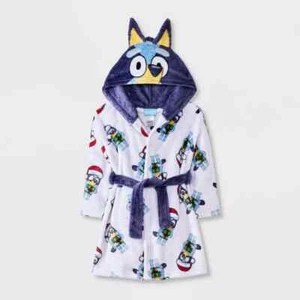 Disney Bluey Robe Girl Boy Toddler 2T 3T 4T 5T Bathrobe Pajamas Bingo Christmas - Picture 1 of 4