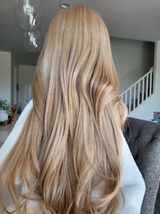 Lange HONIGBLONDE Kunstfaserperücken, hohe Faserhitzebeständigkeit für den täglichen Gebrauch, hohe - Bild 1 von 12