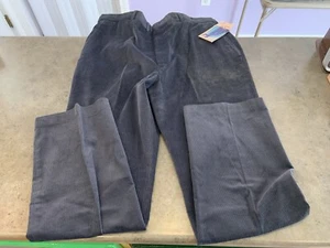 Vintage John Weitz Gray Pleated Corduroy Pants 42/32 Made USA NOS NWT - Picture 1 of 10