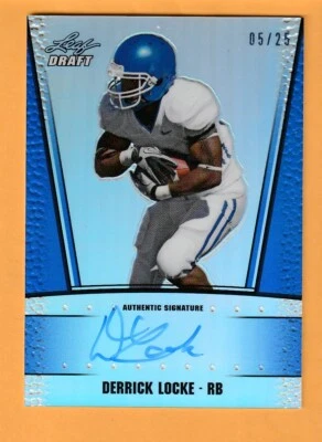 Derrick Locke Kentucky Wildcats AUTO 2011 Leaf Metal Draft Blue /25 14E - Image 1 of 2