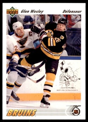 1991-92 Upper Deck French Glen Wesley . Boston Bruins #370 - Image 1 of 2